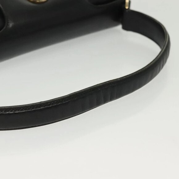 GUCCI Hand Bag Leather Black Gold Auth ep10870 - Picture 8 of 16